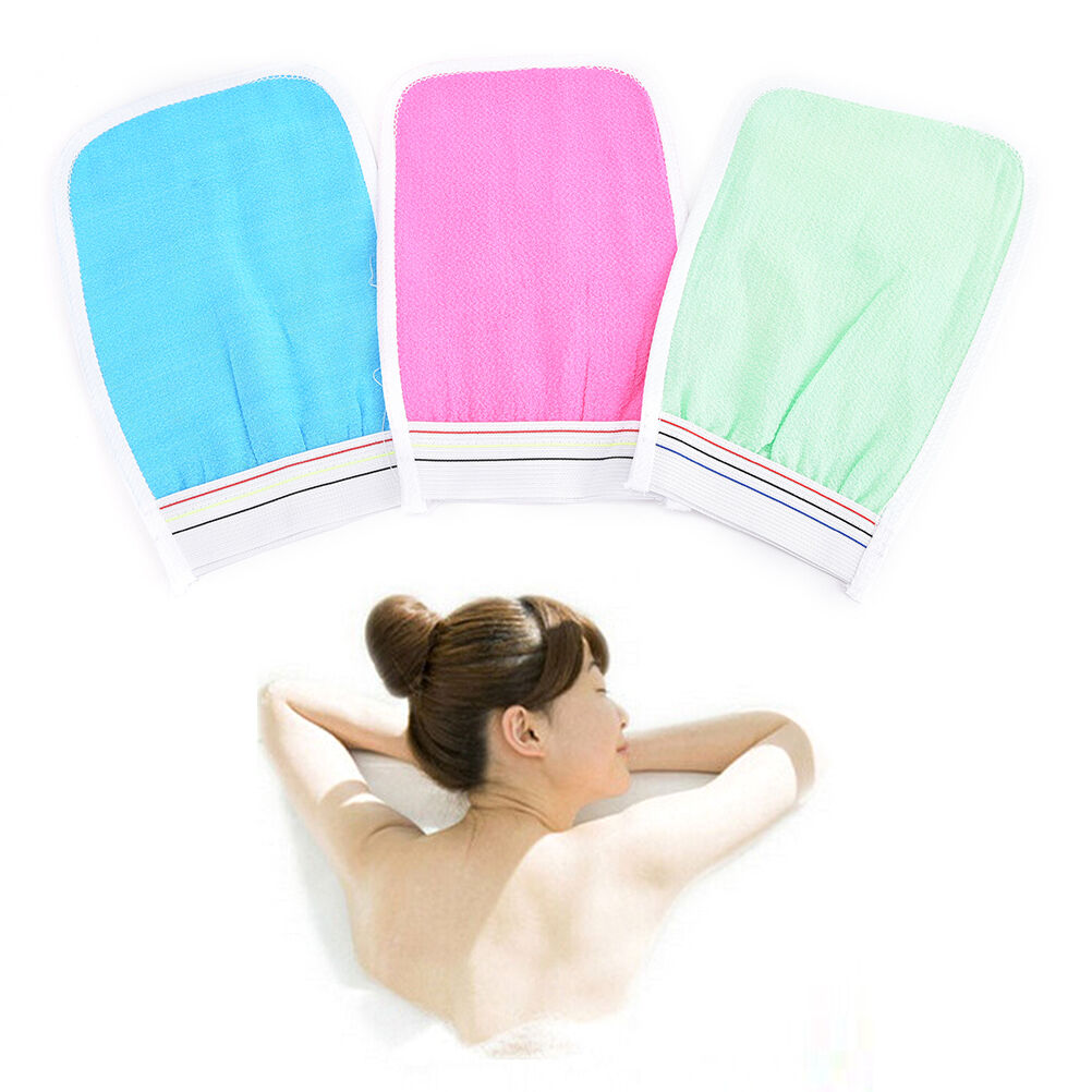 Bath Scrub Glove Shower Body Exfoliating Cloth Sponge Puff Random Deliver.l8
