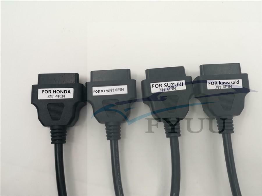 6 Pin OBDII OBD2 Diagnostic Cable Adapter For Kawasaki Motorcycle