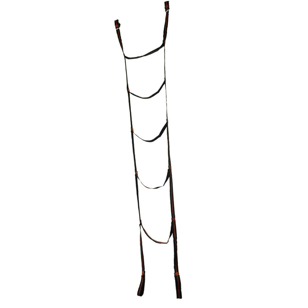 Rope ladder for indoor and outdoor use with strong carabiners