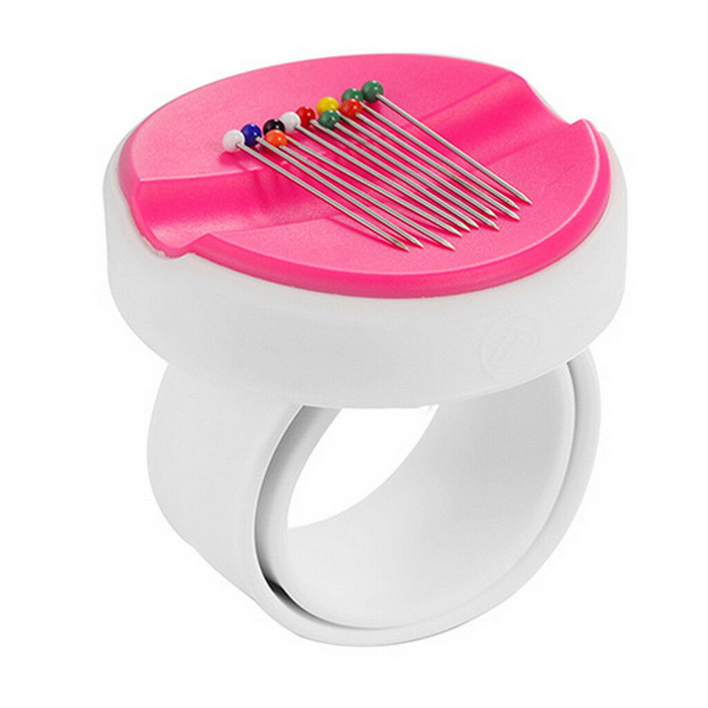 Special Groove Design Magnetic Wrist Pin Holder Pink for DIY Sewing Supplies