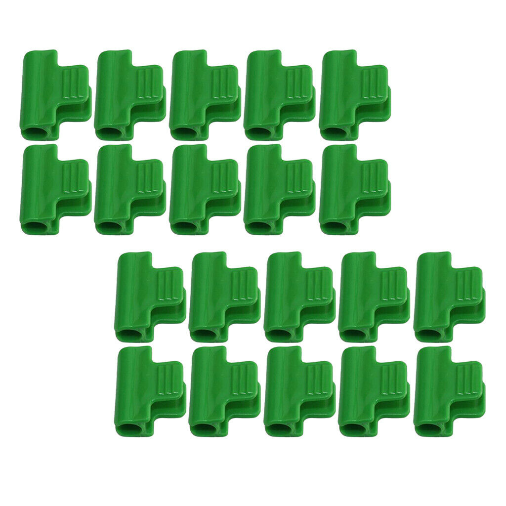 20 x Plastic Pipe Clamps Greenhouse Film Clamps Plant Cover Clips 11mm