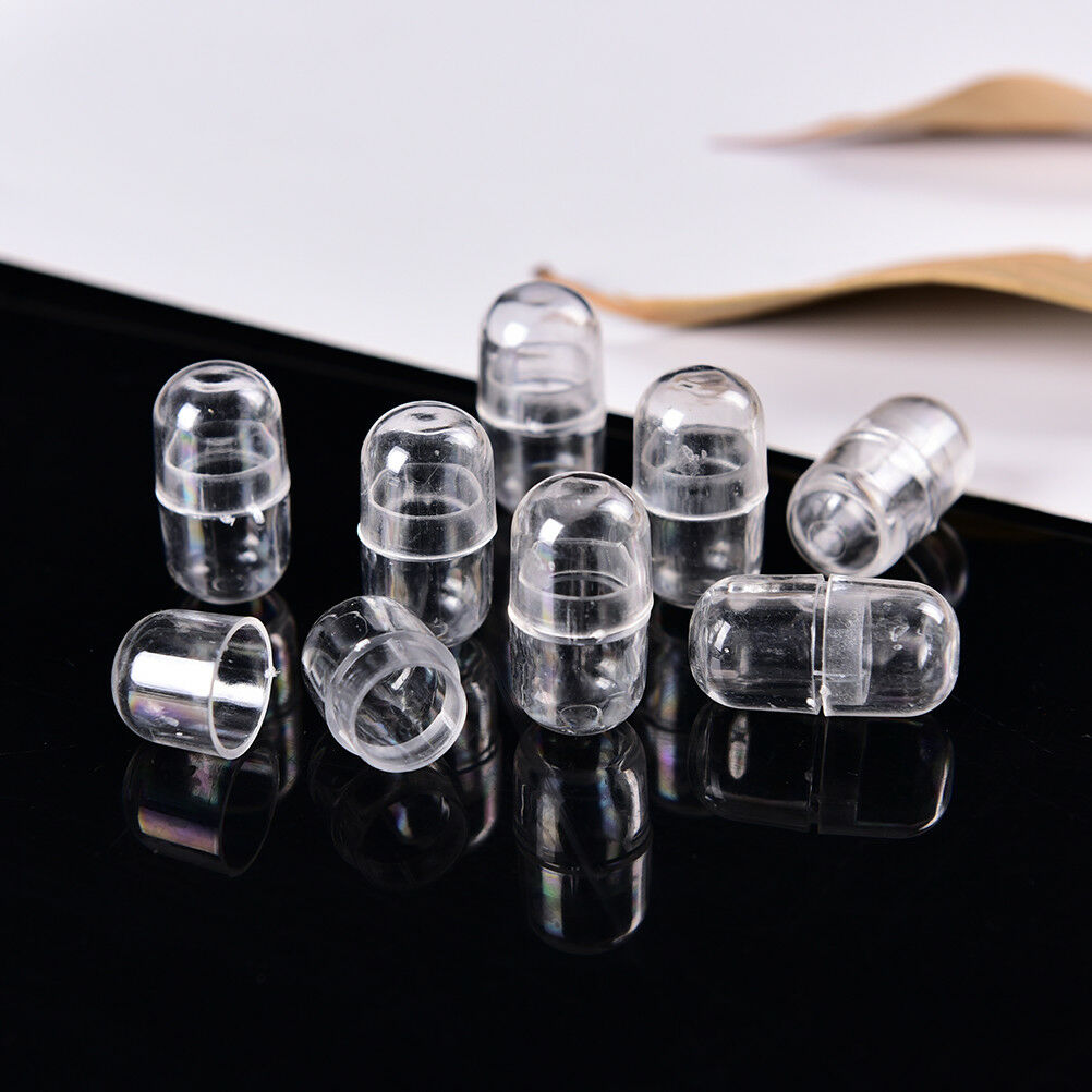 10pcs Empty Gelatin 14*24mm Capsules Transparent Color Gel Caps Vo TwJCAUJ Kt