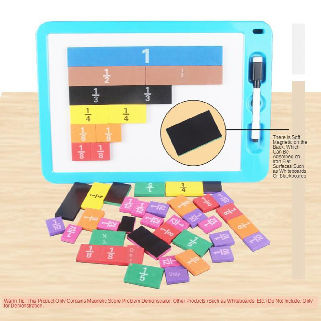 Math Skills Manipulative Kids Child Toddlers Fraction Learning Set School