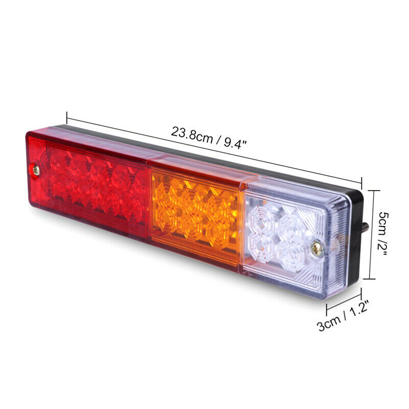 2x 12V 20LED Truck Trailer Tail Lights Turn Signal Reverse Brake Stop Rear Lamp