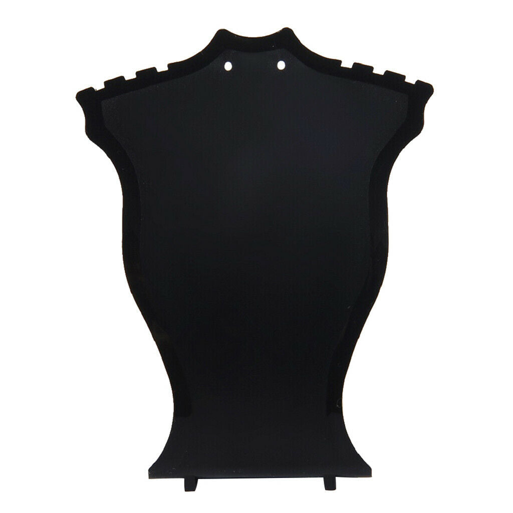 2X Novelty Plastic Sector Shape Stud Necklace Chain Jewelry Display Stand Black