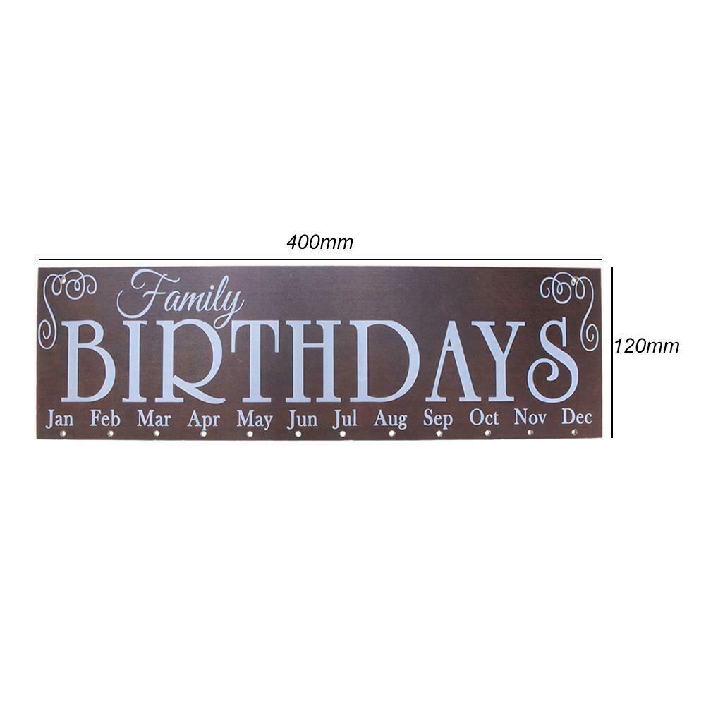 Wooden Calendar Board Family Special Dates Sign Birthday Mark Hanging Decor @