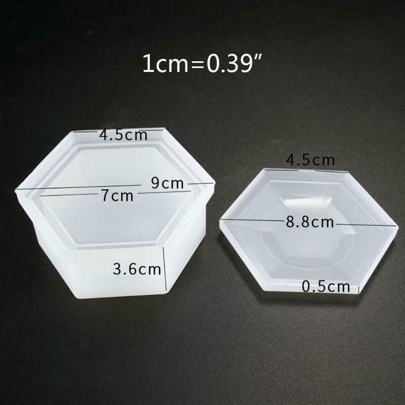 DIY Hexagon Storage Box Mold Crystal Epoxy Plum-shaped Silicone Mould