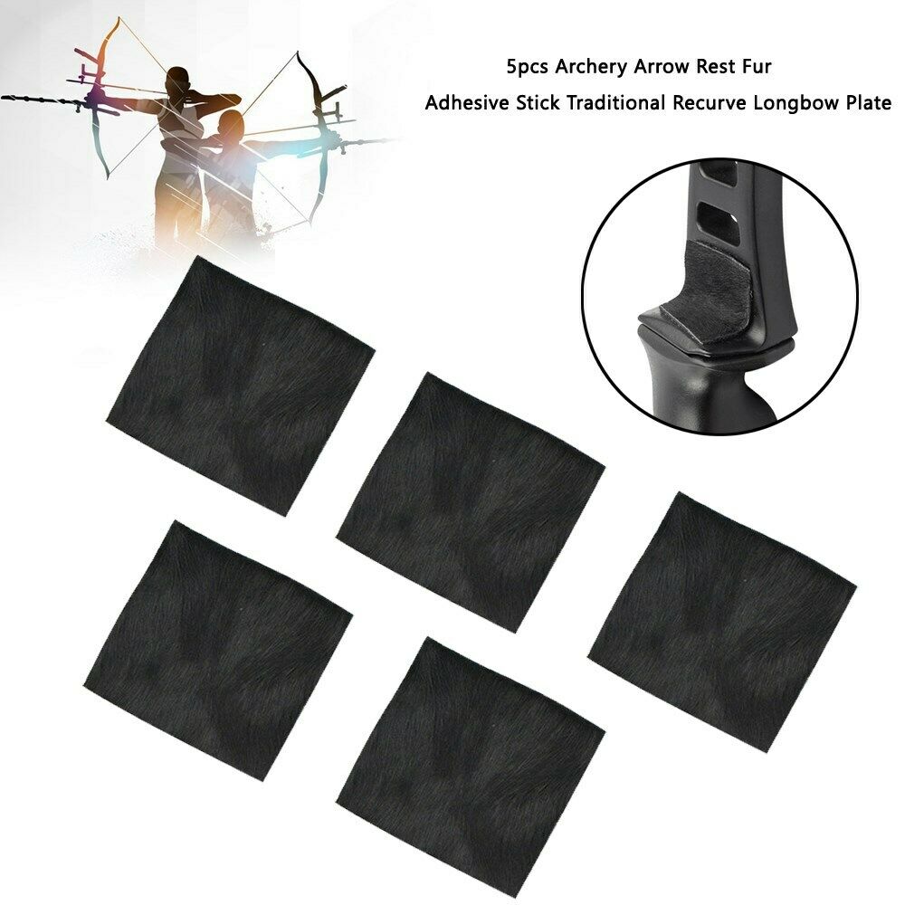 5pcs Archery Arrow Rest Fur Adhesive Stick Traditional Recurve Longbow Plate CA