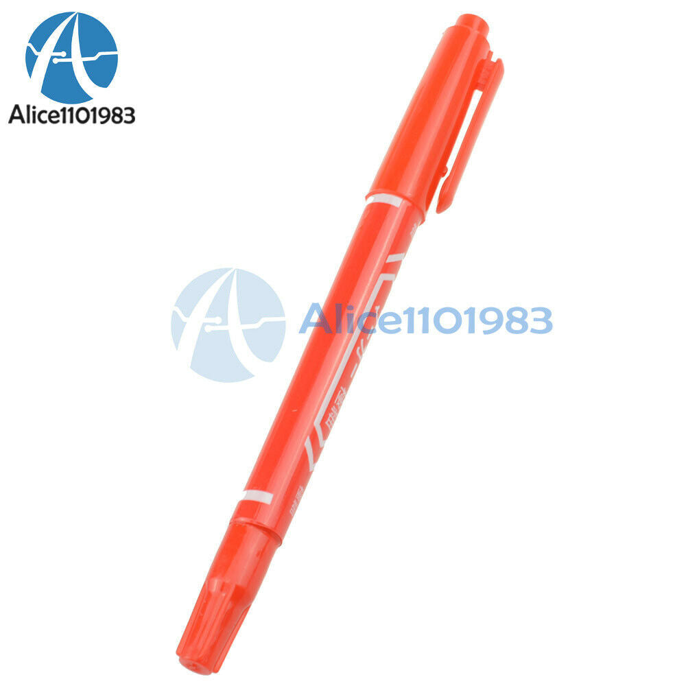 10PCS CCL Anti-etching PCB circuit board Ink Marker Red Double Pen For DIY PCB