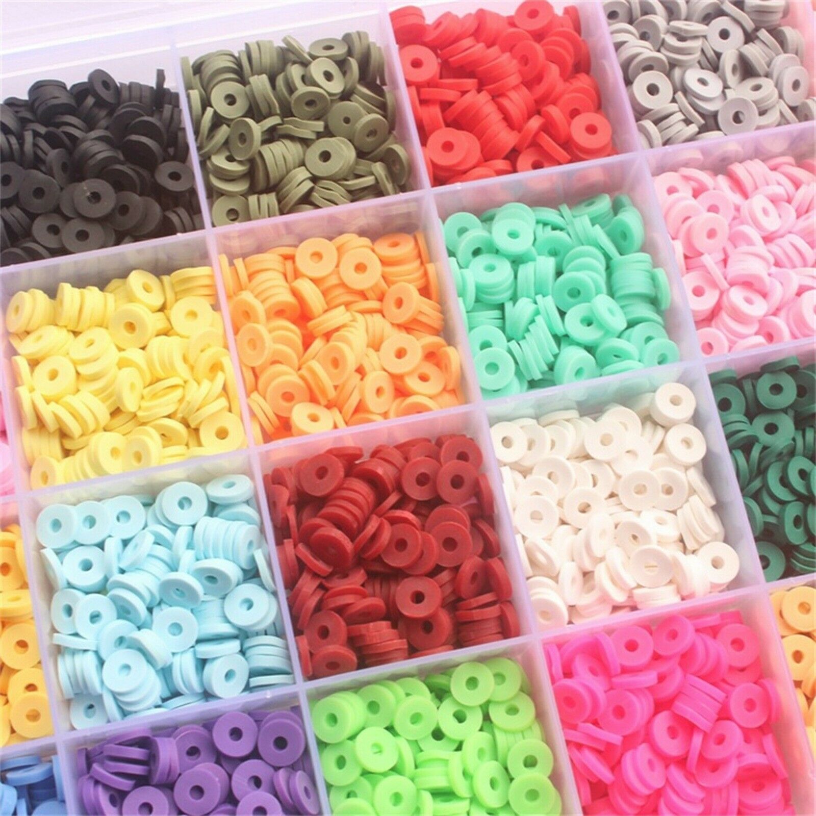 4426PCS 6MM RAINBOW COLOURS SPACE POLYMER BEADS FOR JEWELLERY MAKING
