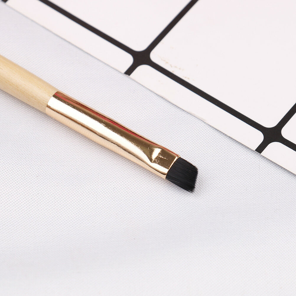 Pro makeup tools bamboo handle double eyebrow brush + eyebrow comb brushe.l8
