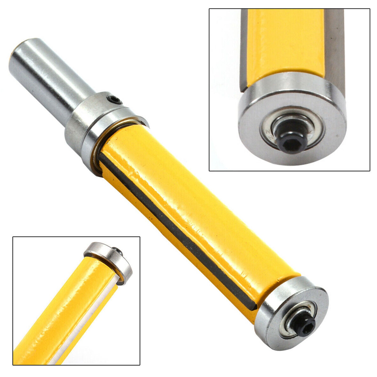 1/2" Shank Extra Long Straight Router Bit Pattern Flush Trim Dual Bearing New
