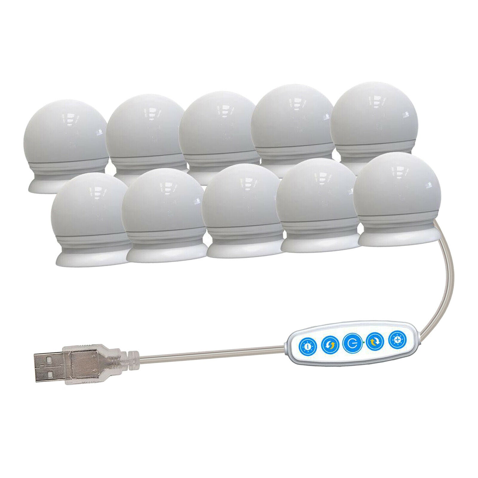 10 LED Makeup Mirror Light Lamp Bulbs Vanity Light Dimmable Tabletop Beauty Lamp