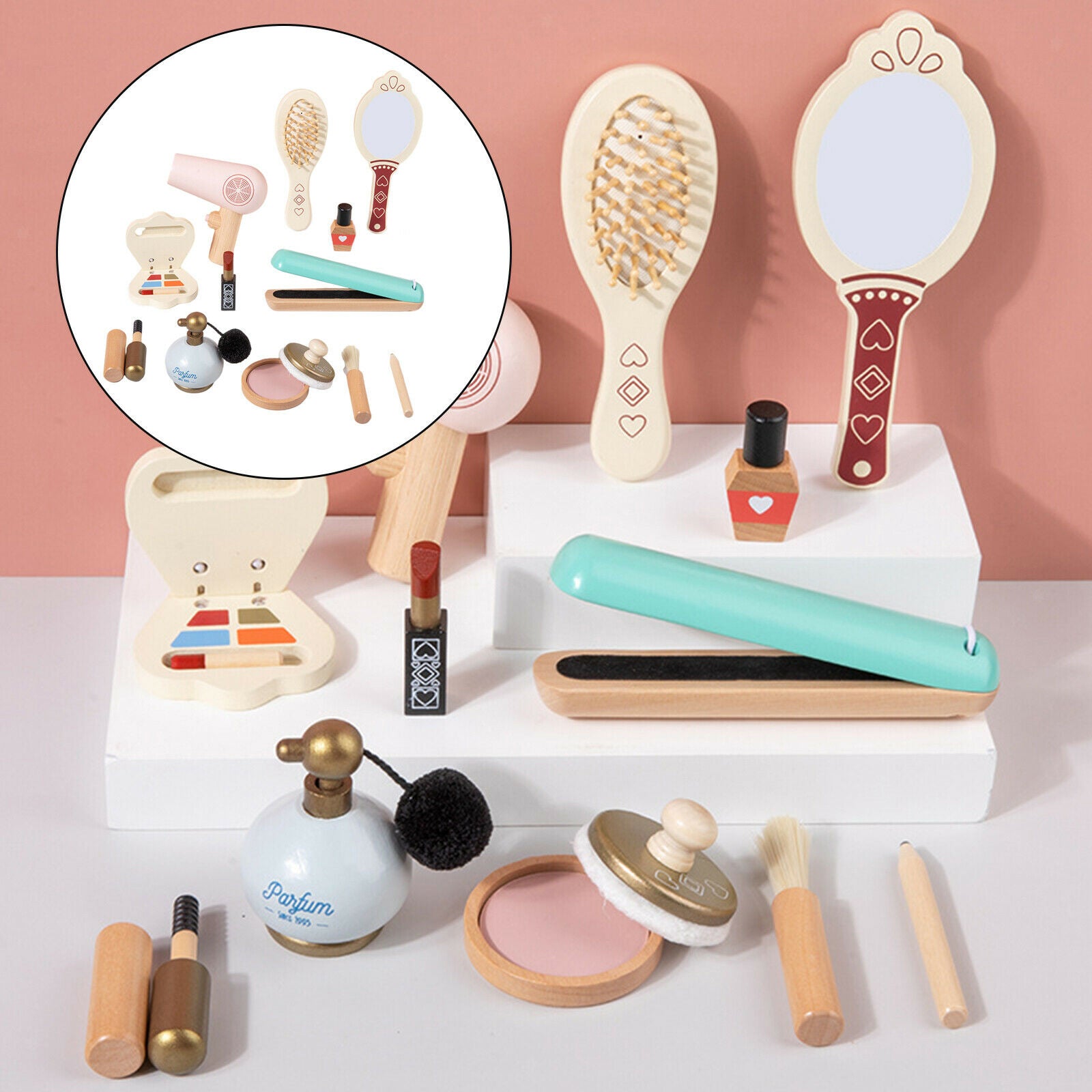 12x Pretend Play Makeup Set Kids Toys Brush Eye Shadows Mascara Perfume