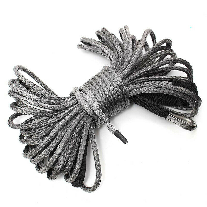 5000-5700lbs 50ft Ã—6mm Nylon Synthetic Fiber Winch Line Cable Rope Car ATV UTV