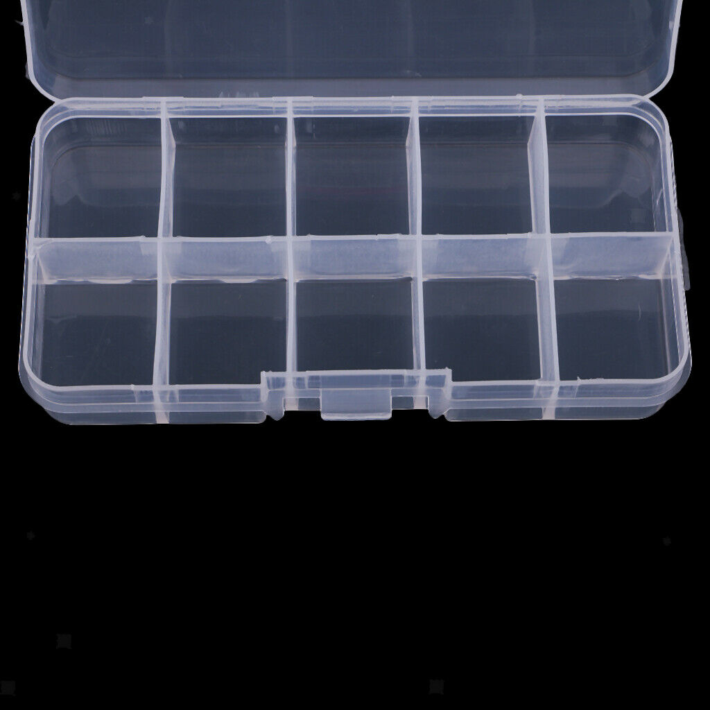 Home Clear Plastic Jewelry Beads Organizer Box