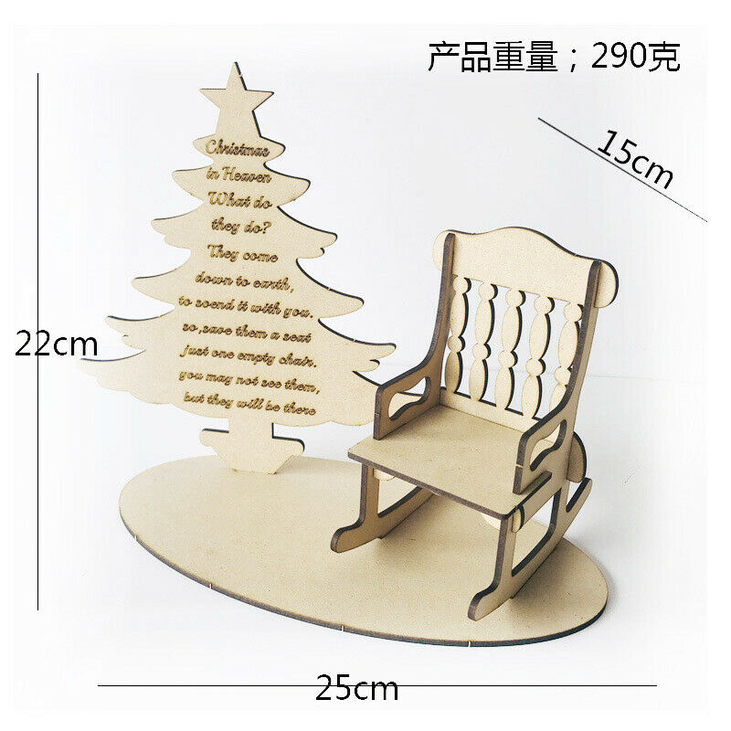 Christmas In Heaven Memorial for Missed Loved Ones Xmas Tree Chair Ornaments DIY