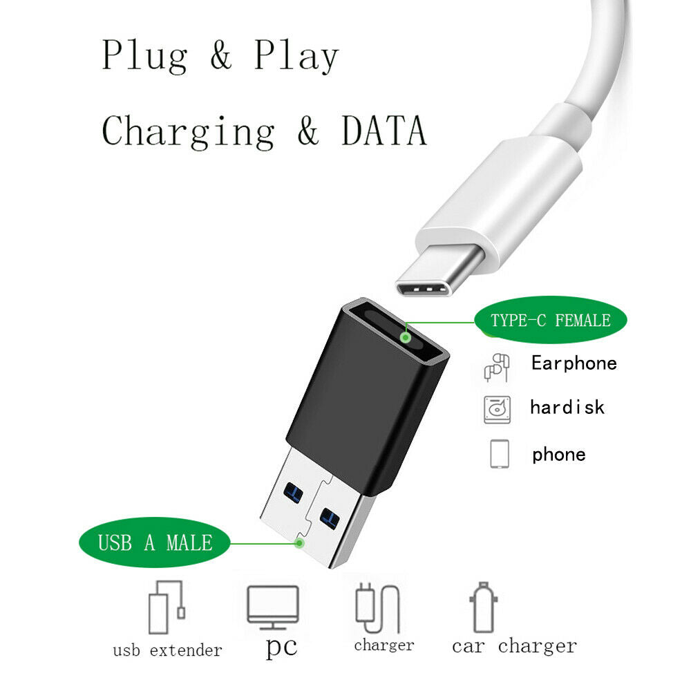 USB3.1 USB3.0 Male to Type-C Female Adapter 5Gbps Charging & Data charger
