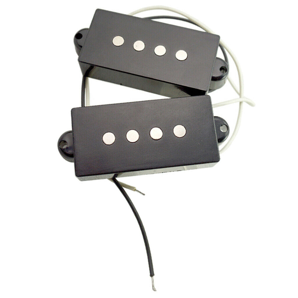 Black 4 String Bass Bridge With PB P Bass Pickup For Electric Bass Guitar