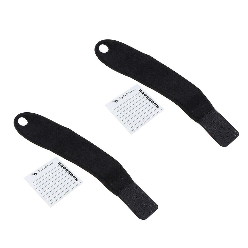 2x Eyelash Extension Stand Lash Holder Board False Lash Plate w/ Wrist Band