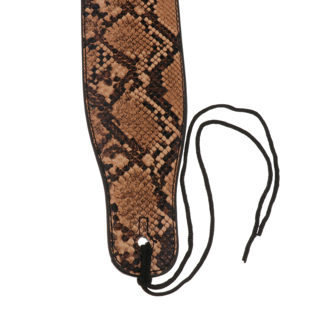 Adjustable PU Leather Guitar Strap Belt for Acoustic Electric Guitar Beige