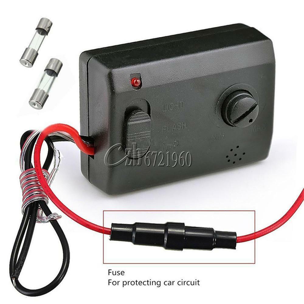 12V Car LED Voice Music Sensitive Sensor Sound Activated Controller Switch +Fuse