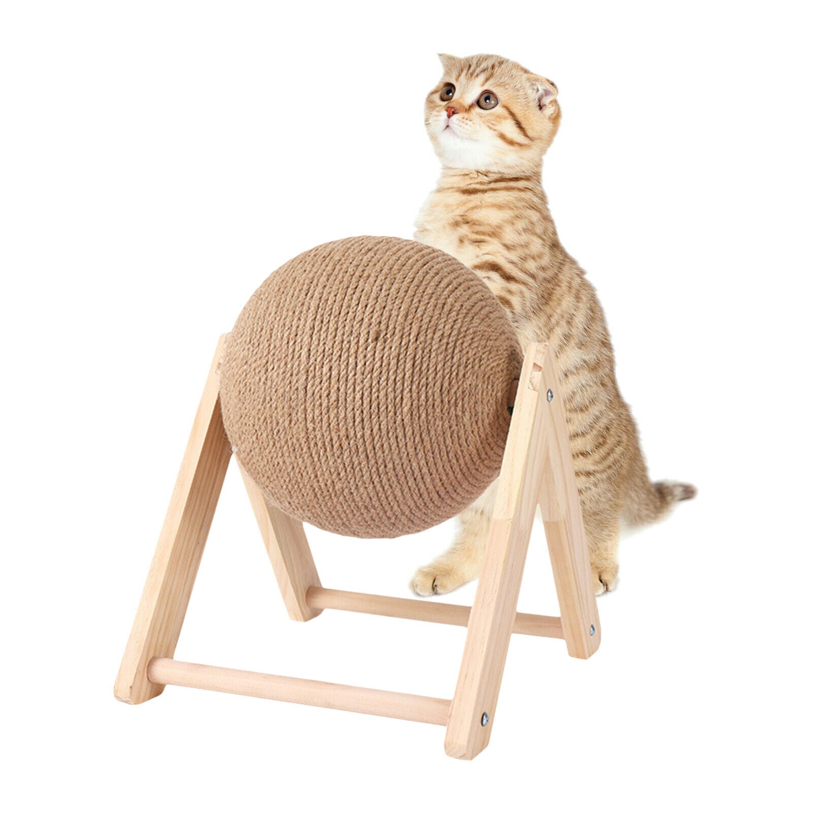 Cat Scratching Ball Exercise Wooden for Pet Supplies 7.09x7.09x6.29 inch