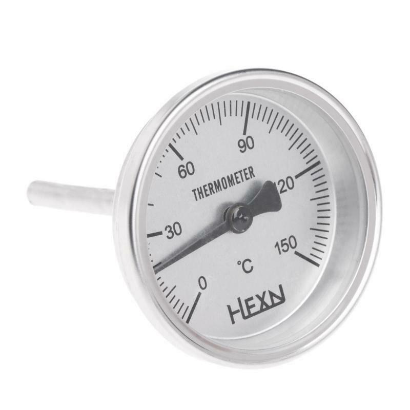1/4 PT Thread Stainless Steel Thermometer Moonshine Kitchen Food Cooking Gauge