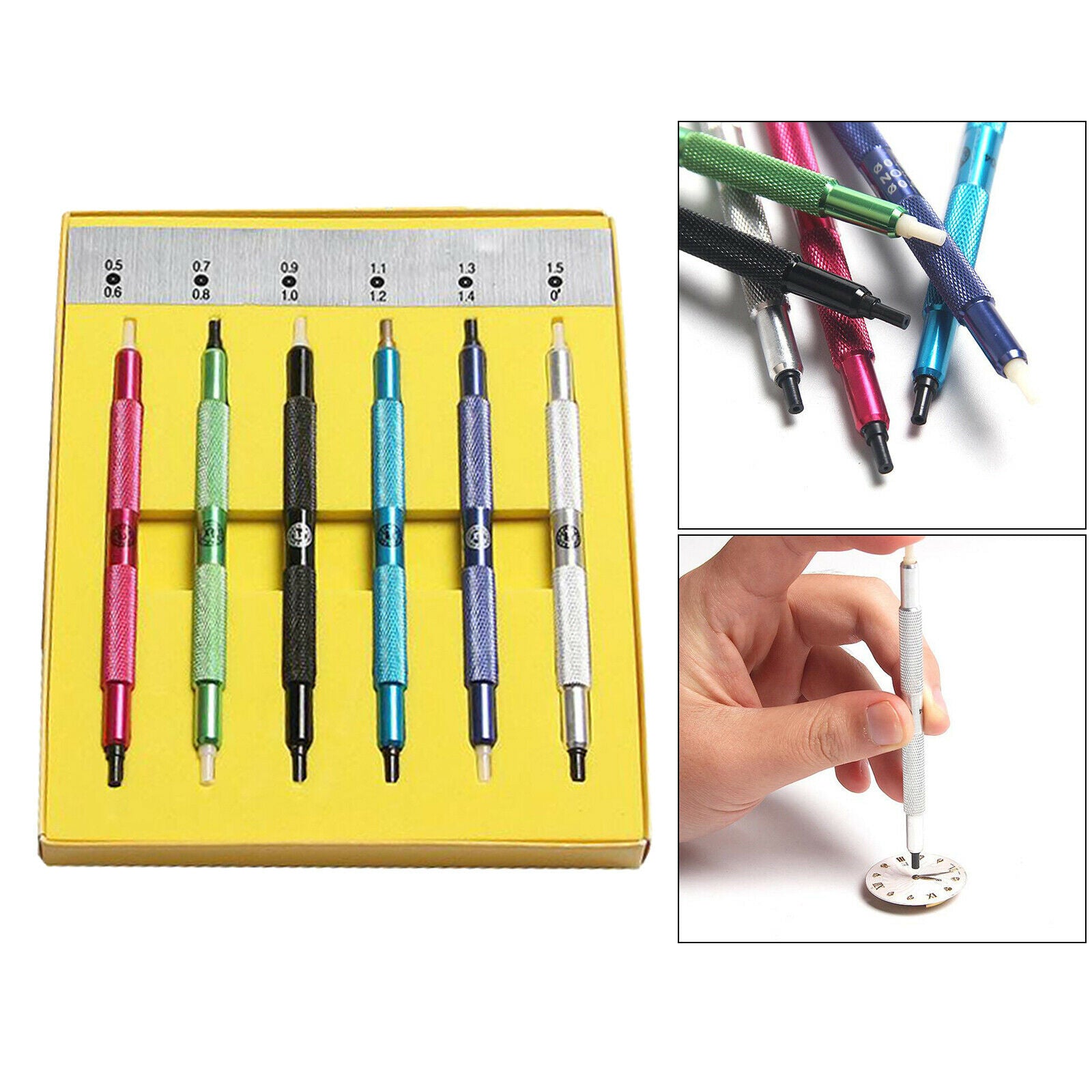 6Pcs Watch Hand Presser Fitting Watchmakers Repair Hands Fitting Press Tool