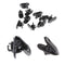 lot Earphone Headphone Mic Tidy Cable Wire Lapel Collar Clip holder Black