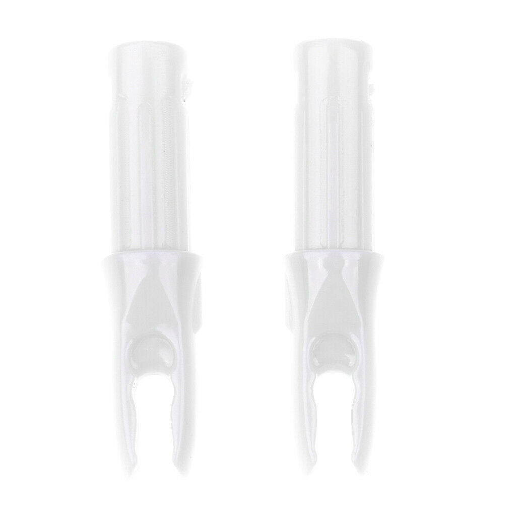 12x Plastic Archery Arrow  for Arrow Shaft Inner Diameter 6.2mm - White