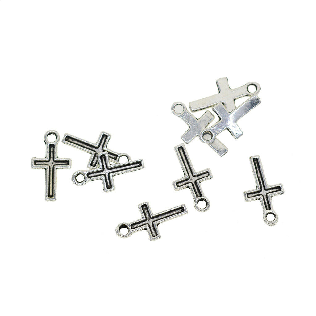 200 Pieces Cross Shape Pendants Chain Pendants Charms Pendants for Diy Jewelry