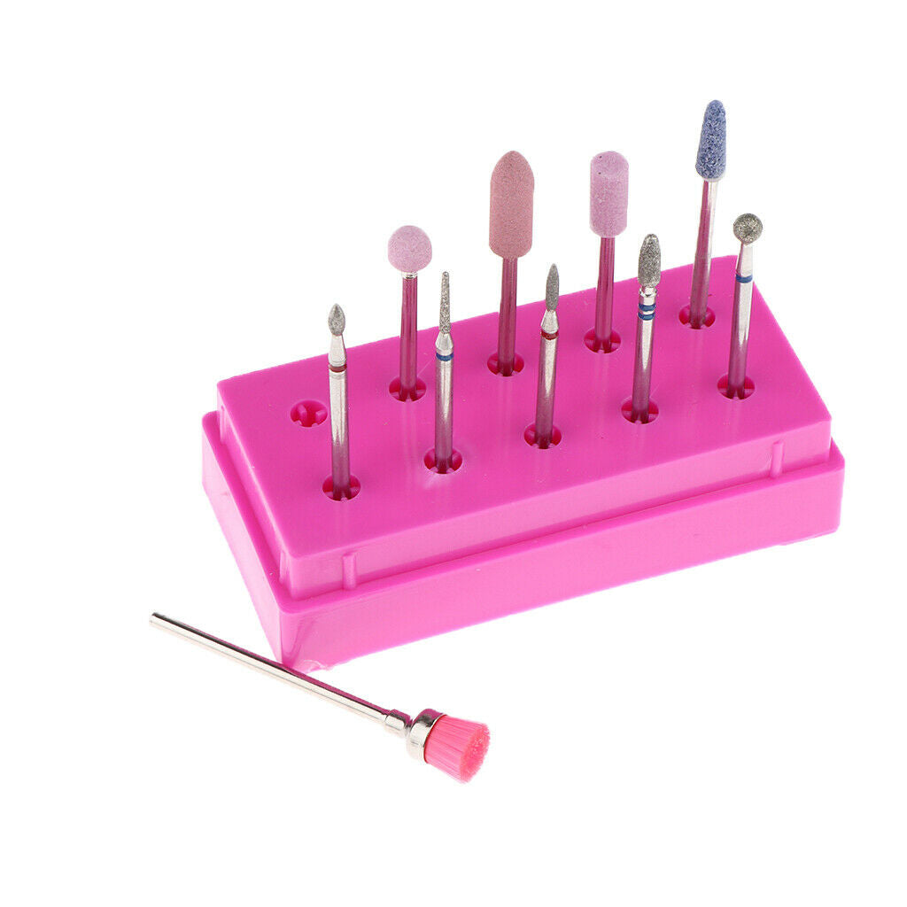 20Pcs Stainless Steel Nail Drill Bit Grinding Head for Electric Nail Machine