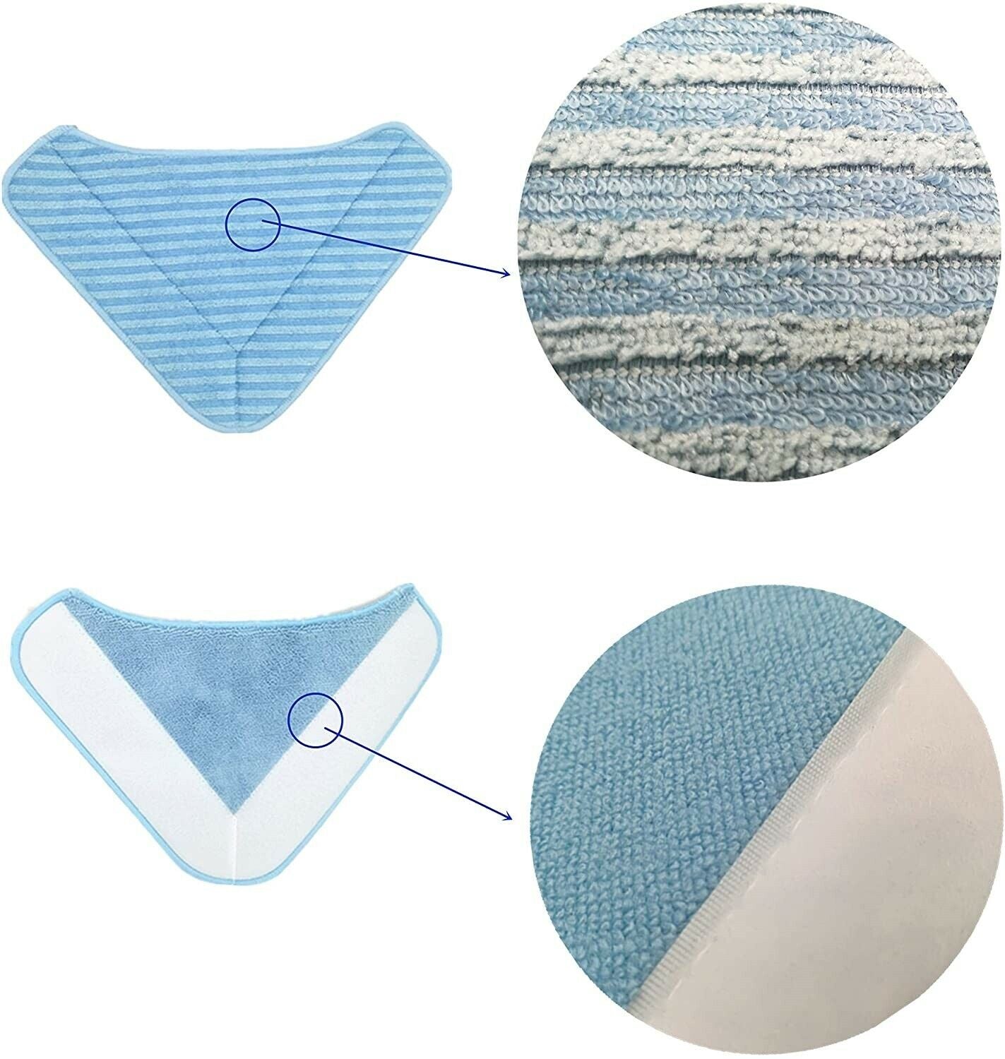 6 Pcs Replacement Steam Mop Pads for ThermaPro Elite & PurSteam Therma Pro 411
