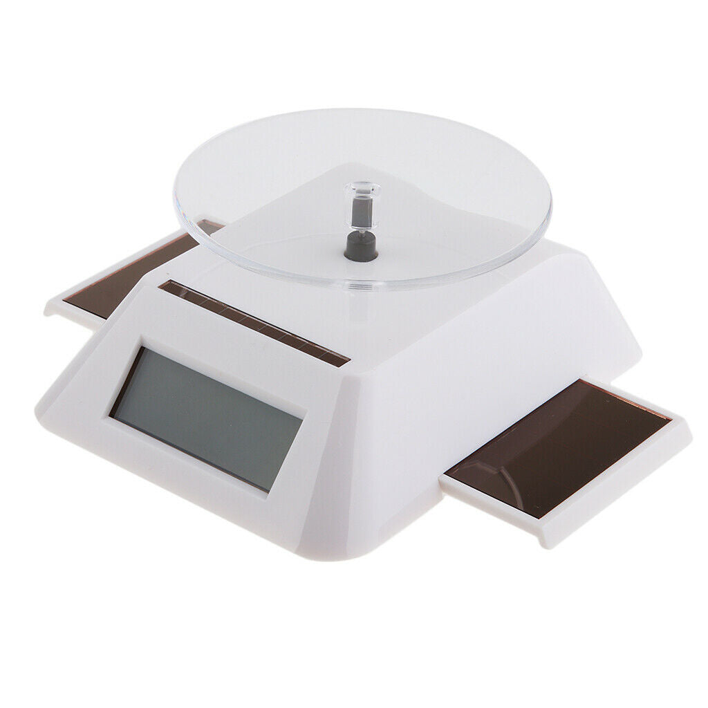Solar Powered Display Stand A White Turntable