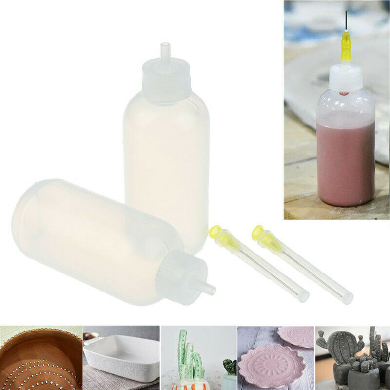 2Pcs/Set Ceramic Tools Squeezing Mud Bottle Point Line Decorative DIY Ce NTA BU