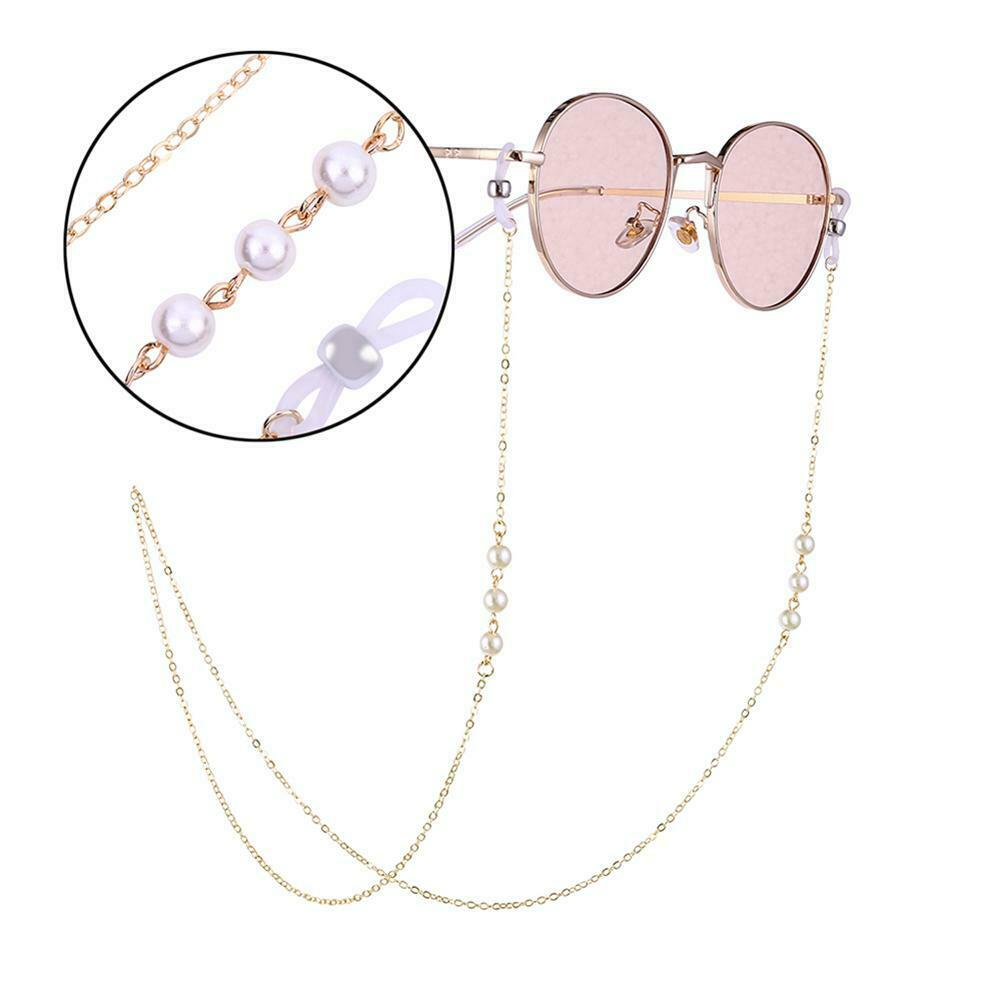 Sunglasses Strap Necklace Eyeglass Lanyard Chain 3 Beads Women Men Jewelry