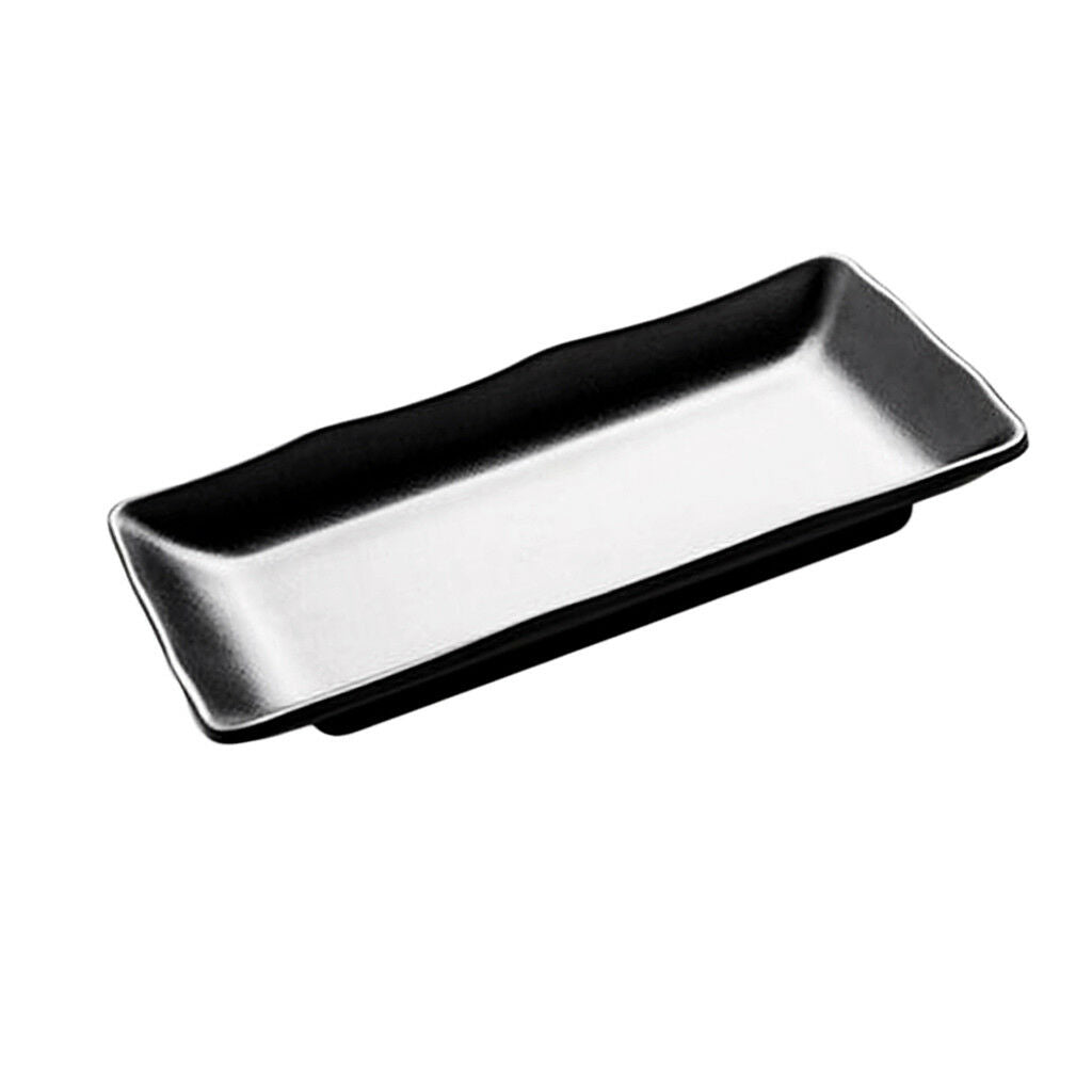 Hotel Serving Tray Japanese Style Glass Cake Sushi Melamine F 21x13x2.5cm