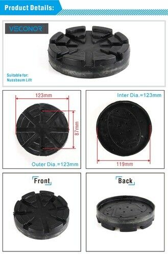 4x Heavy Duty Rubber Arm Pads Car Lift Accessories Lift Pad for Auto Truck Hoist