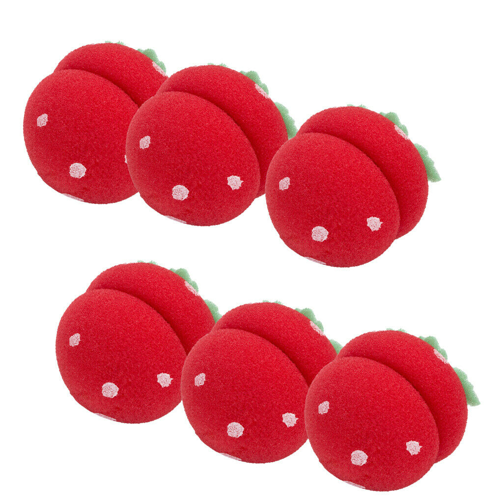 Wood Round Hairdressing Comb brush&Pure Bristle and Strawberry Hair Curlers