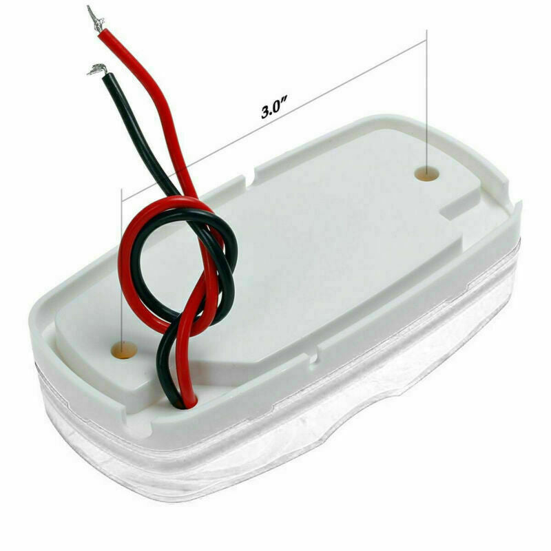 10x Trailer Marker LED Light Double Bullseye 10 Diodes Clearance Lamp White 12V