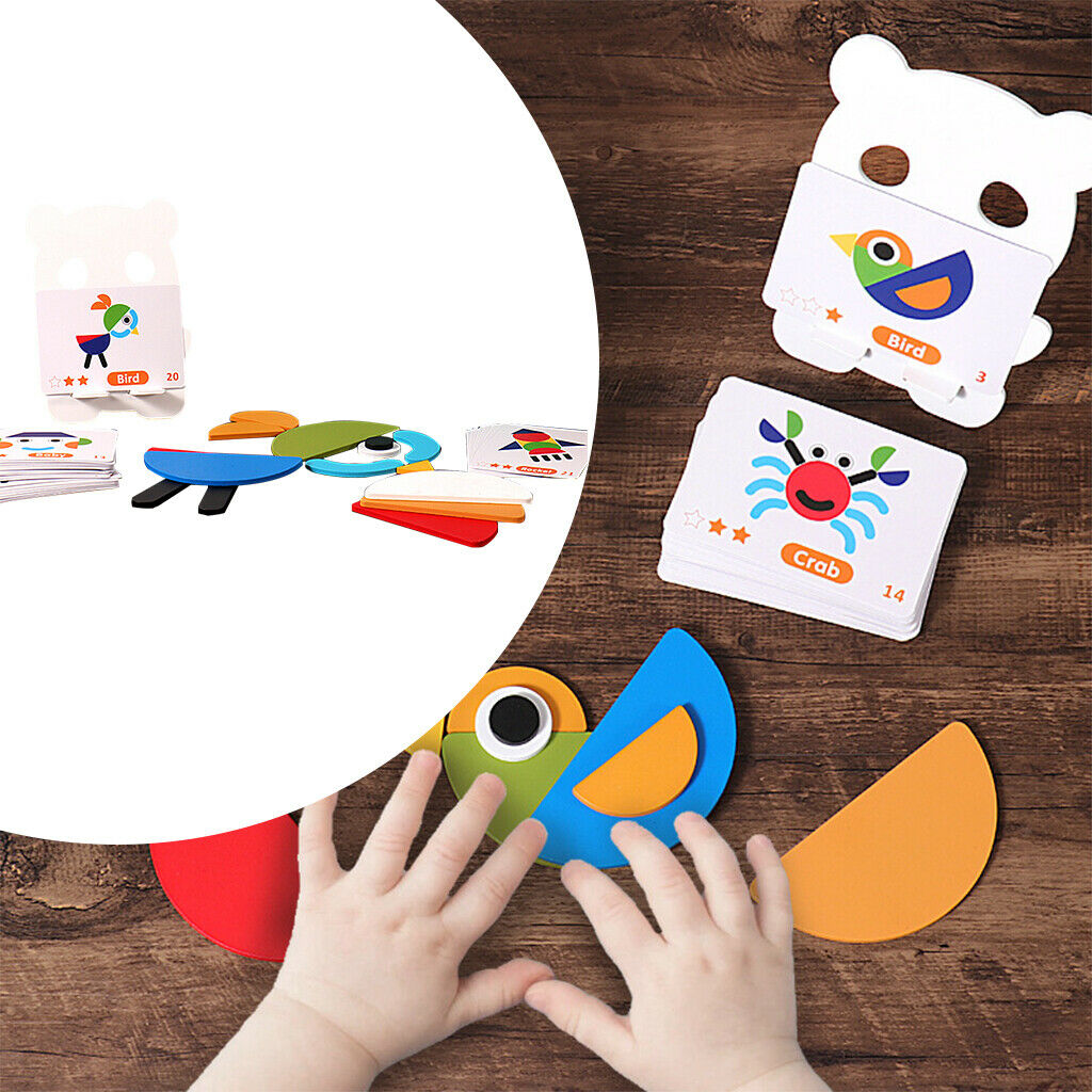 Wooden Jigsaw Puzzles Brain Teaser Building Learning STEM Toys for Kids
