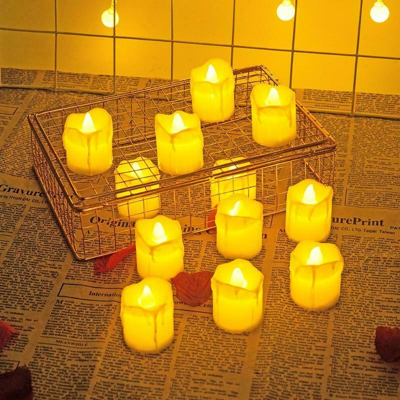 6pcs Flameless LED Tea Light Candles Battery Operated Tealight for Wedding Party