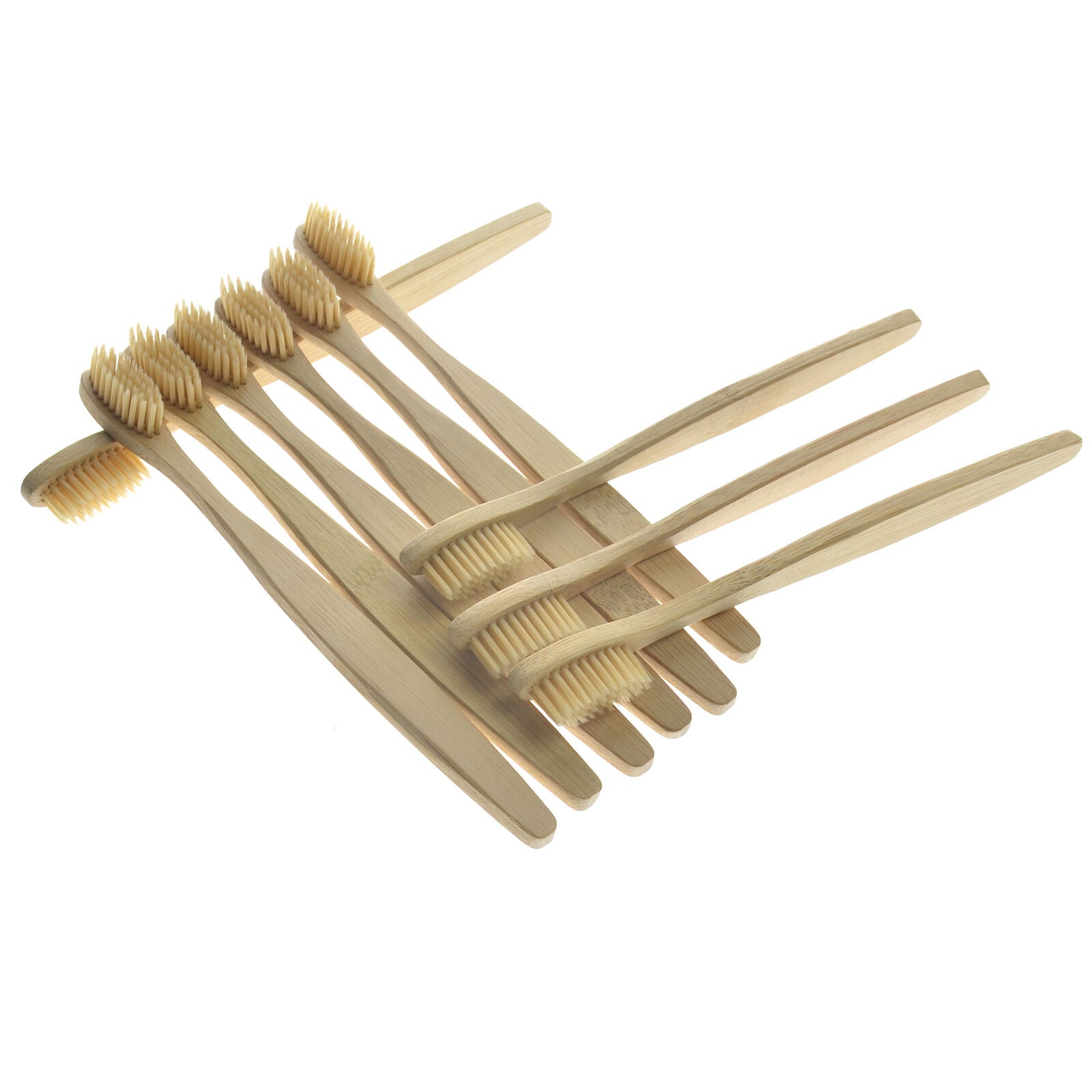 10pcs Bamboo Toothbrush Oral Care Durable Environmental Soft-bristled Brushes