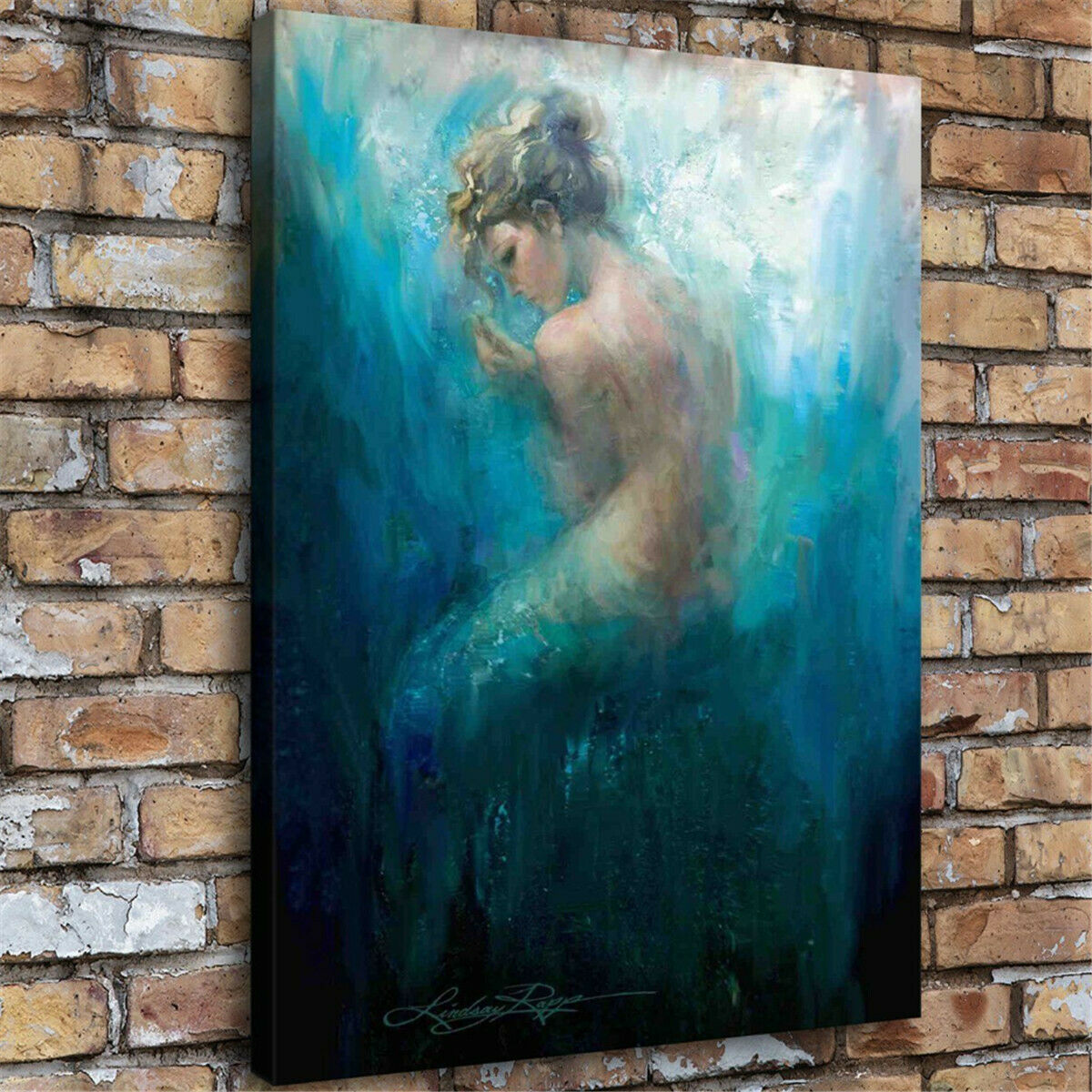 Mermaid Series Bare HD Canvas Print Picture Wall Art Painting Home Bedroom Decor