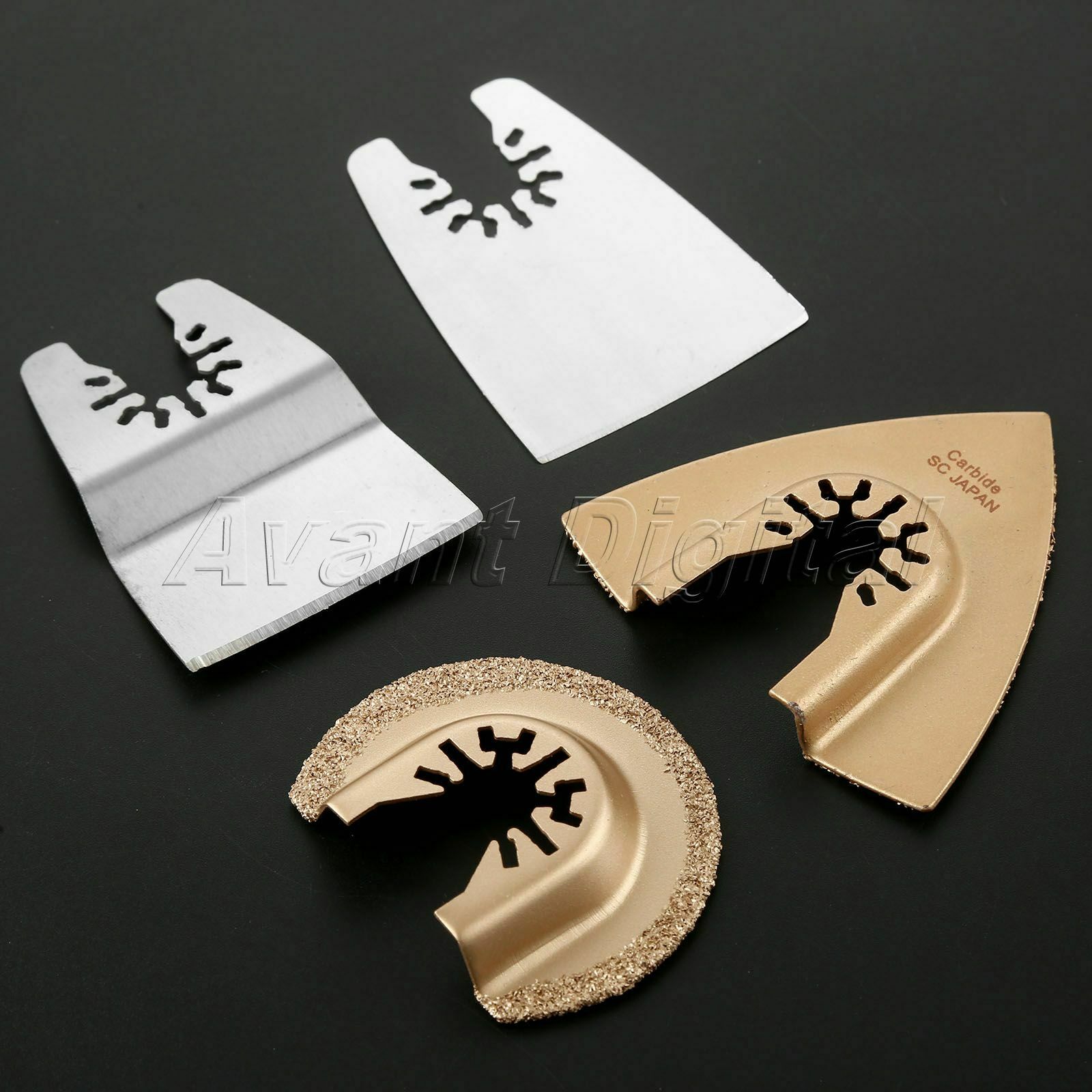 4pcs Carbide Saw Blades Scraper Rasp Kit Cutting Grinding Oscillating Multi Tool