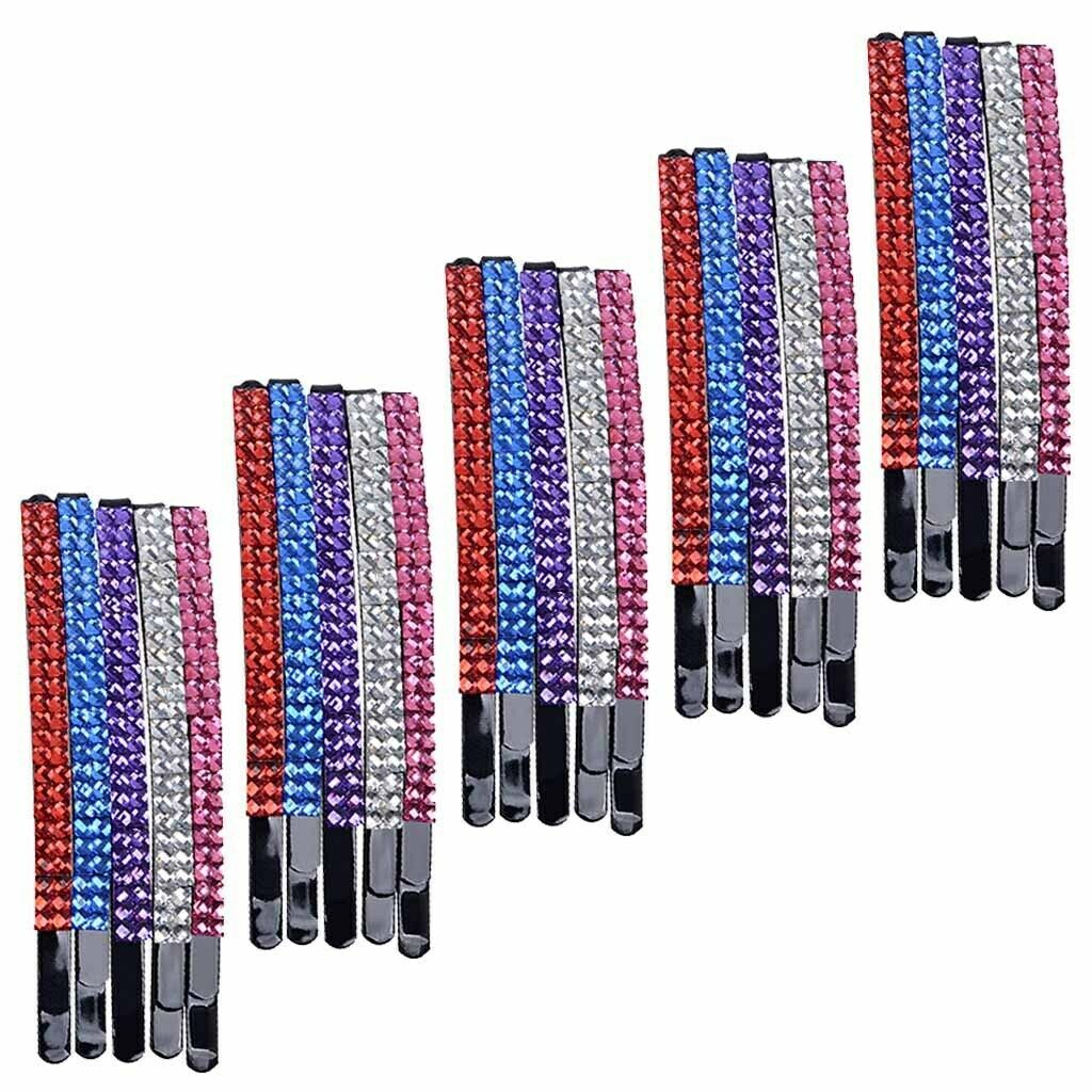 20 Pieces Rhinestone Decorative Pins Barrettes Updo Hair Clip Colorful