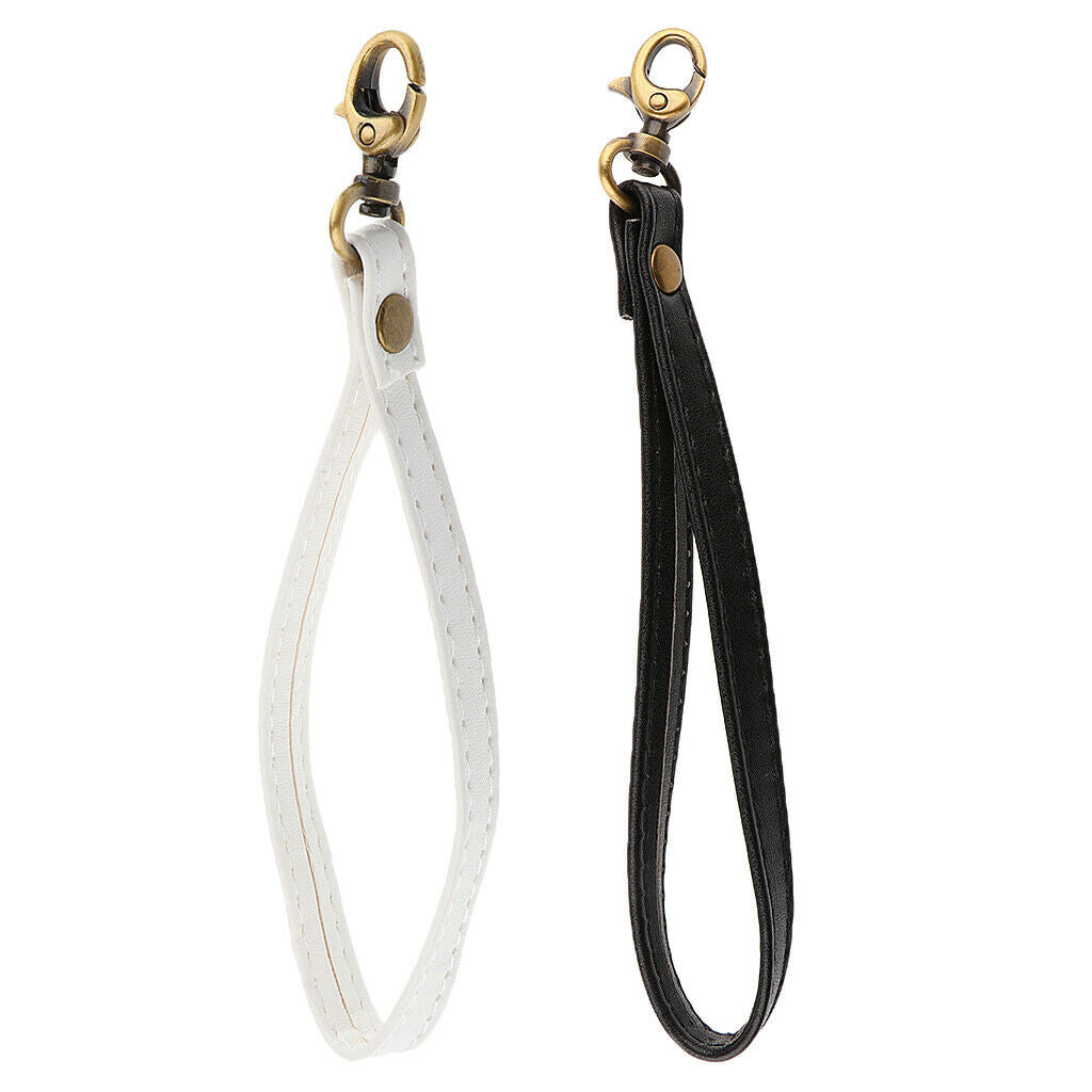 2pcs Replacement PU Leather Wrist Strap Clutch Wristlet Purse Strap