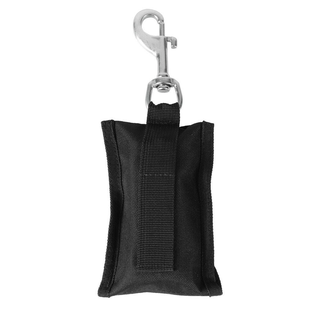 2X Nylon Scuba Diving Safety Stop Jon Line Webbing & Pouch Carabiner Bolt Snap