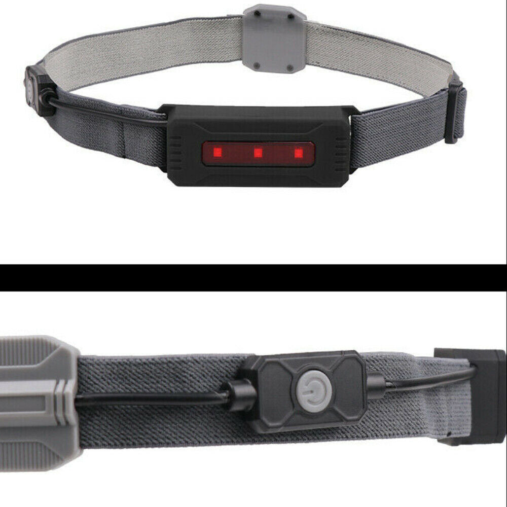 USB Rechargeable COB-LED Headlamp Headlight Lightweight Head Torch 3 Modes